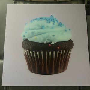 cupcake painting from Jordan’s furniture.